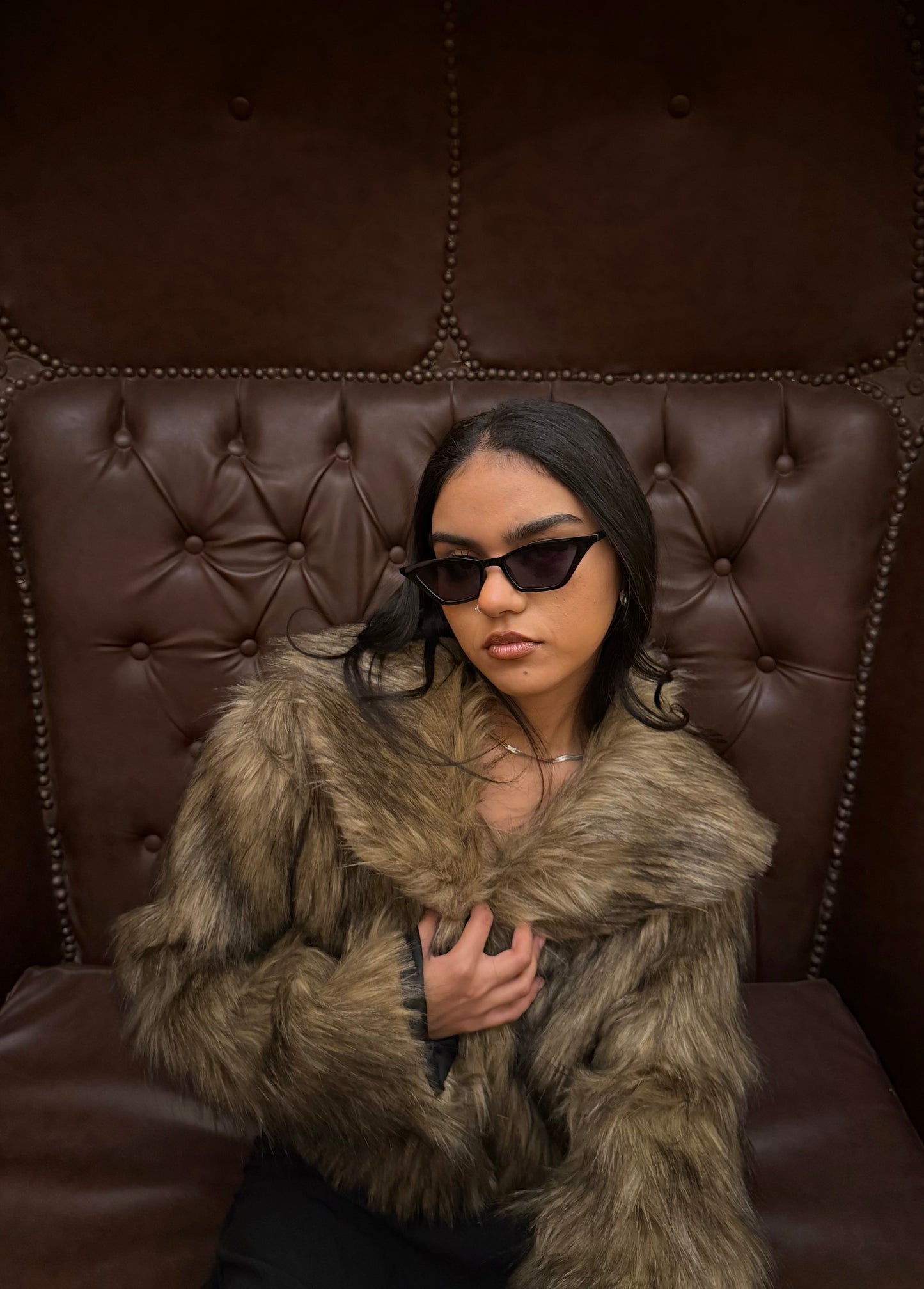 Champagne Faux Fur Coat