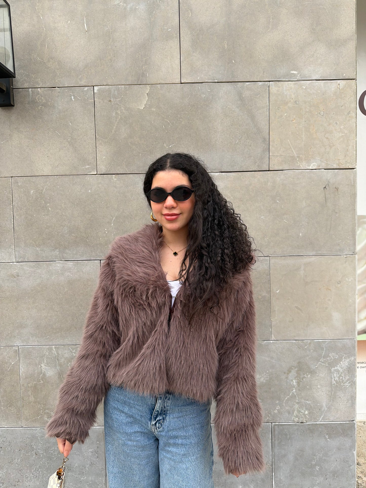 Brown Faux Fur Coat