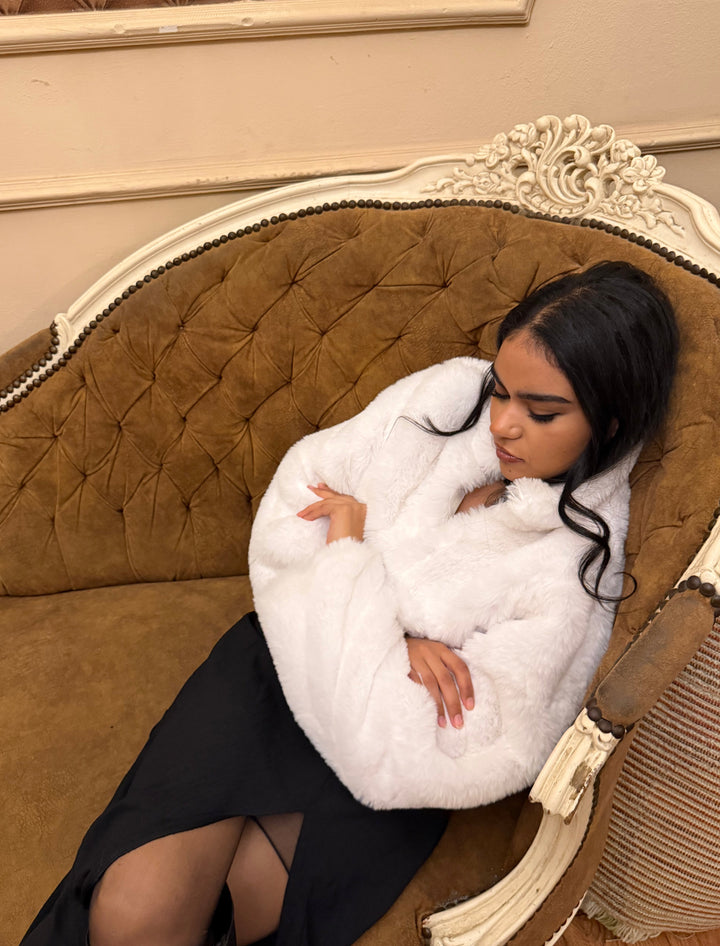 White Rabbit Fur Coat