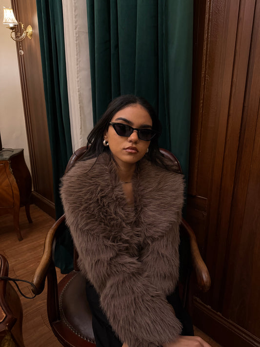 Brown Faux Fur Coat