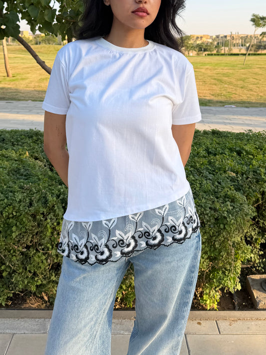 Pattern lace Shirt