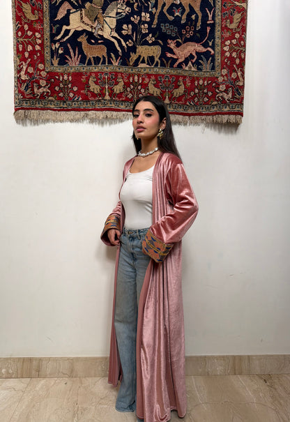 Pink Velvet Kaftan