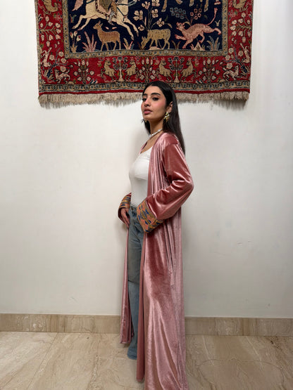 Pink Velvet Kaftan
