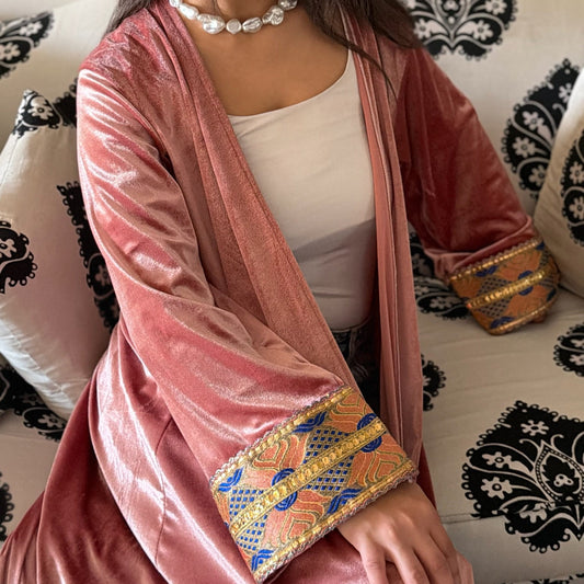 Pink Velvet Kaftan