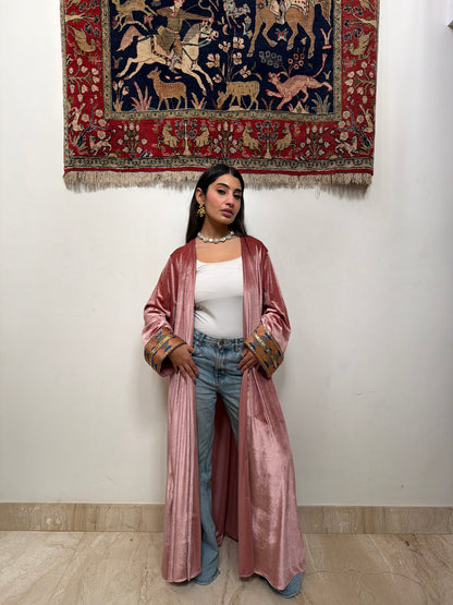 Pink Velvet Kaftan