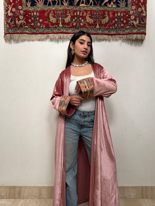 Pink Velvet Kaftan