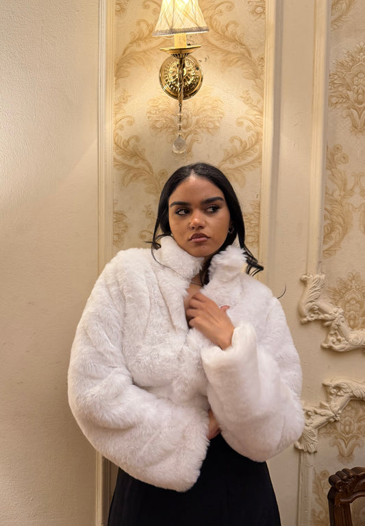 White Rabbit Fur Coat