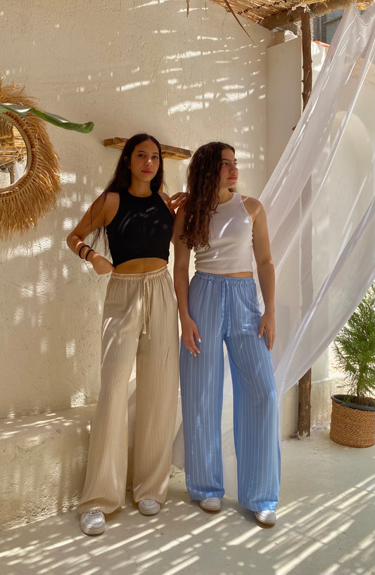 Striped Linen Pants
