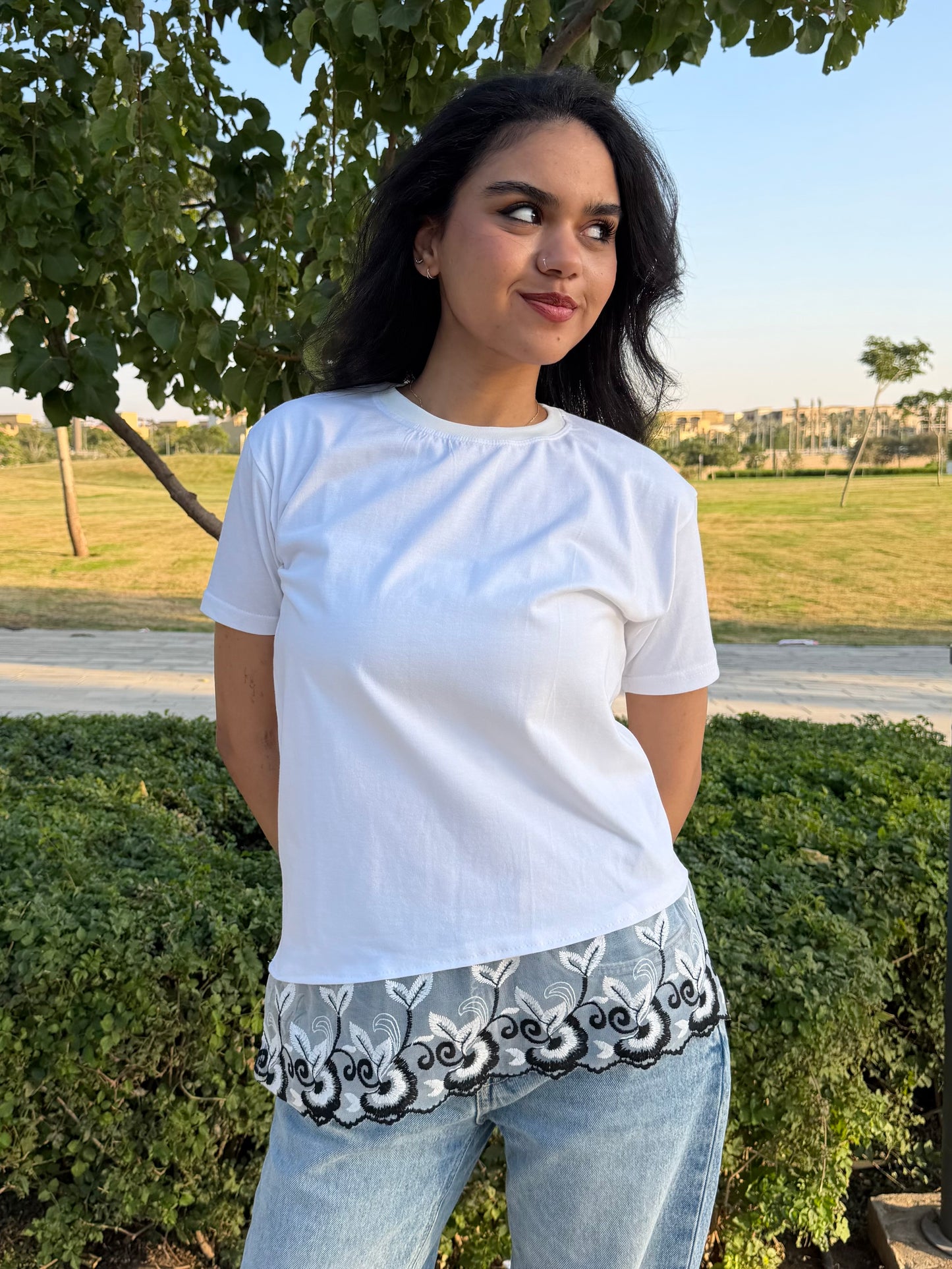Pattern lace Shirt