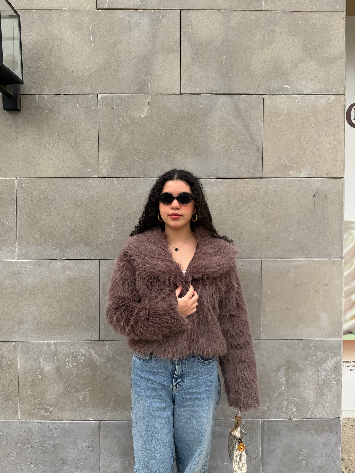 Brown Faux Fur Coat