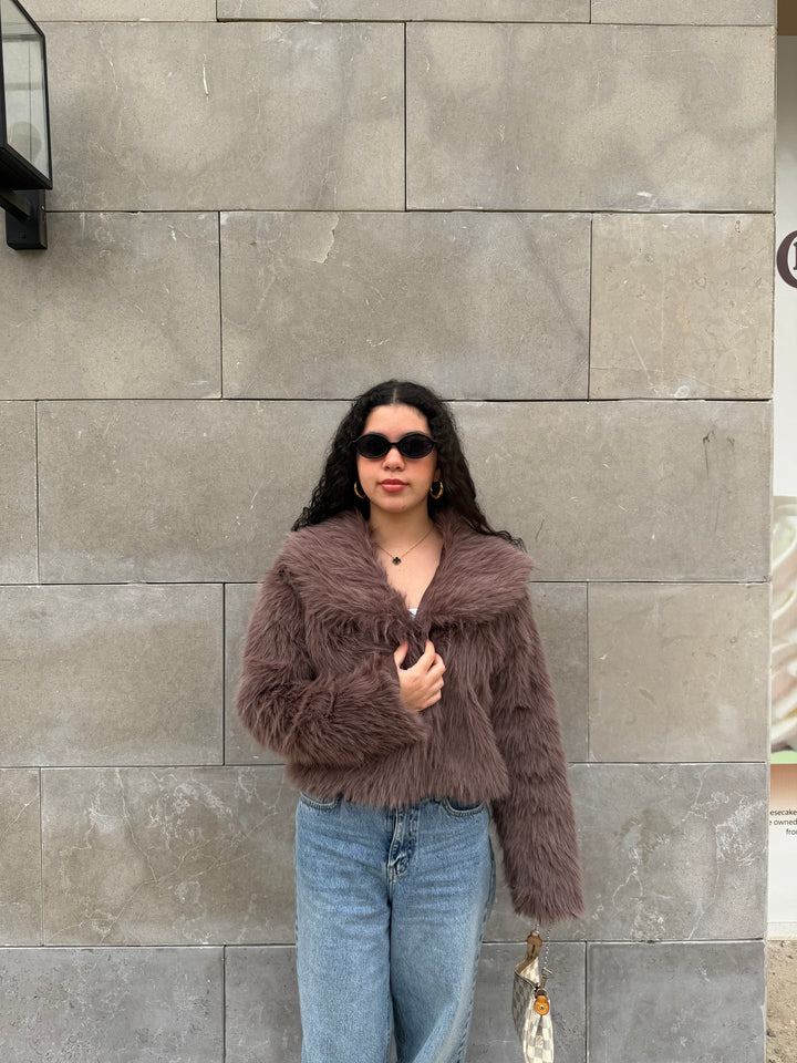 Brown Faux Fur Coat