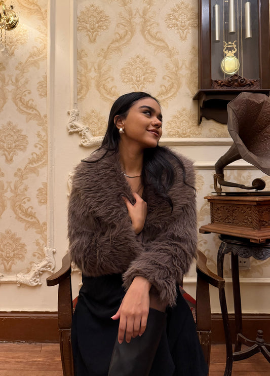 Brown Faux Fur Coat
