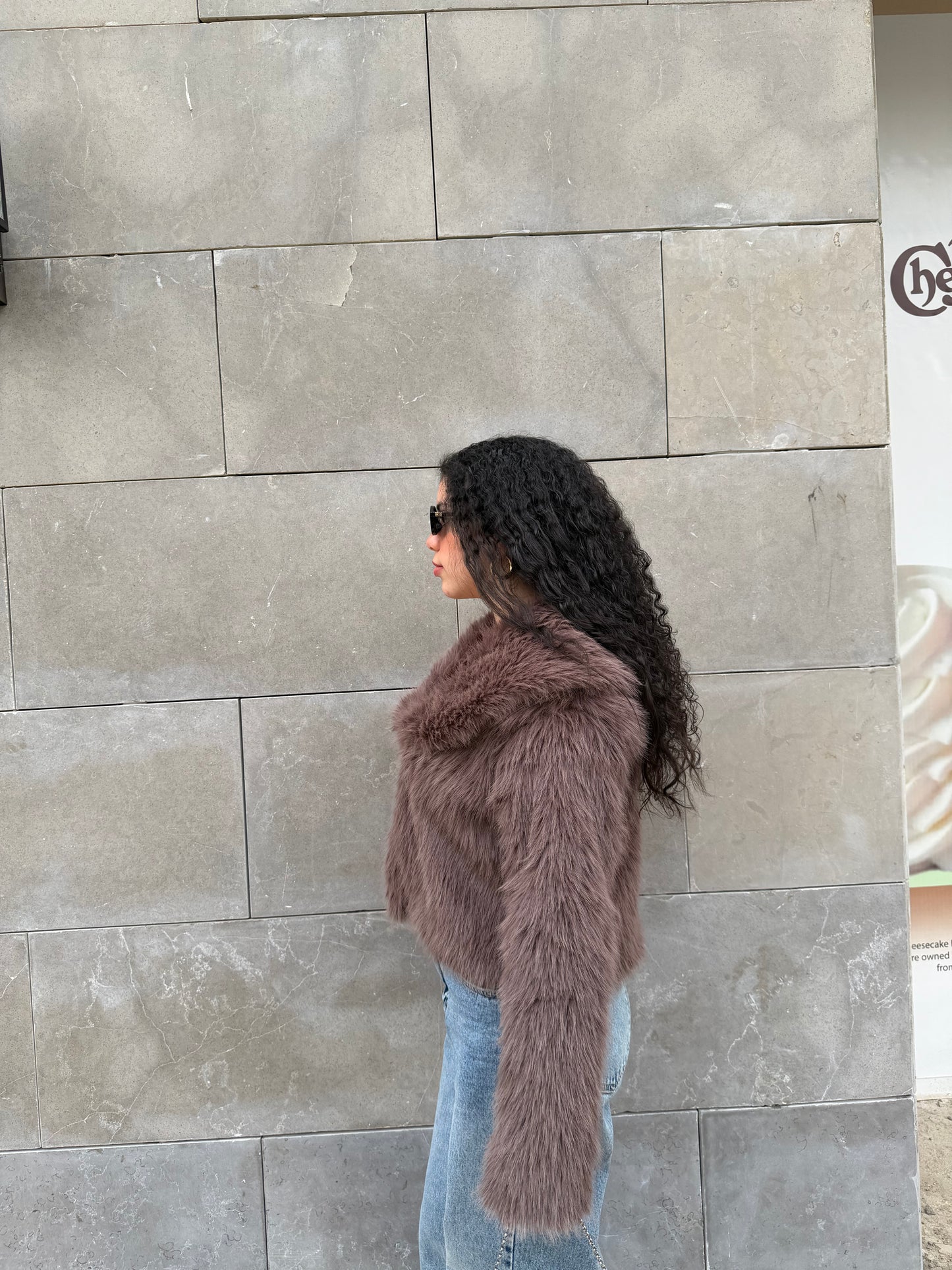 Brown Faux Fur Coat