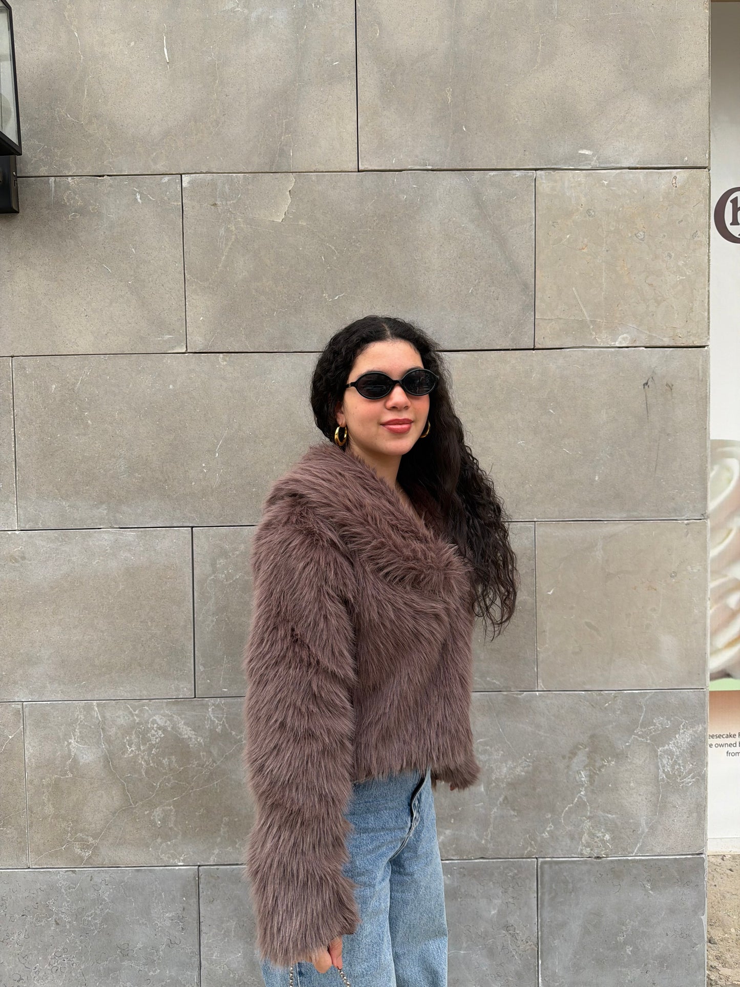 Brown Faux Fur Coat